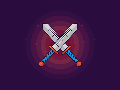 Designer's Tool #2 concept icon illustration ruler scale stroke sword