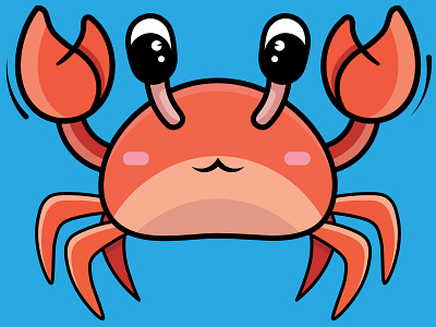 Cutie crab illustration. 2d illustration adobe adobe illustrator animation design designer flat flat illustration flat vector graphic design illustration illustrator pet vector