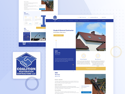 Website/ ⚒️ Coalition Restoration Contractors LLC antonzuienko building constraction figma repairs restoration ui design ux design webdesign webdesigner website website design