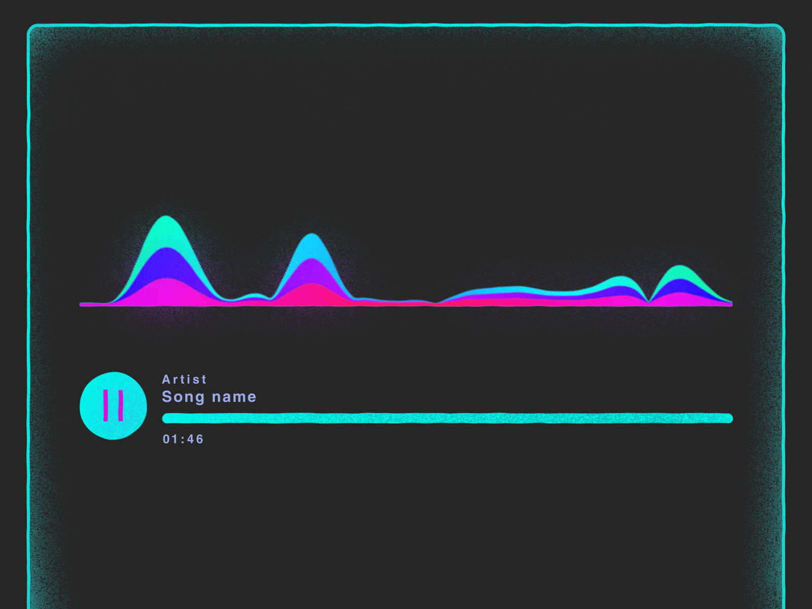 Audio Spectrum/Player Animation aftereffects animation antonzuienko motion design ui design ux design