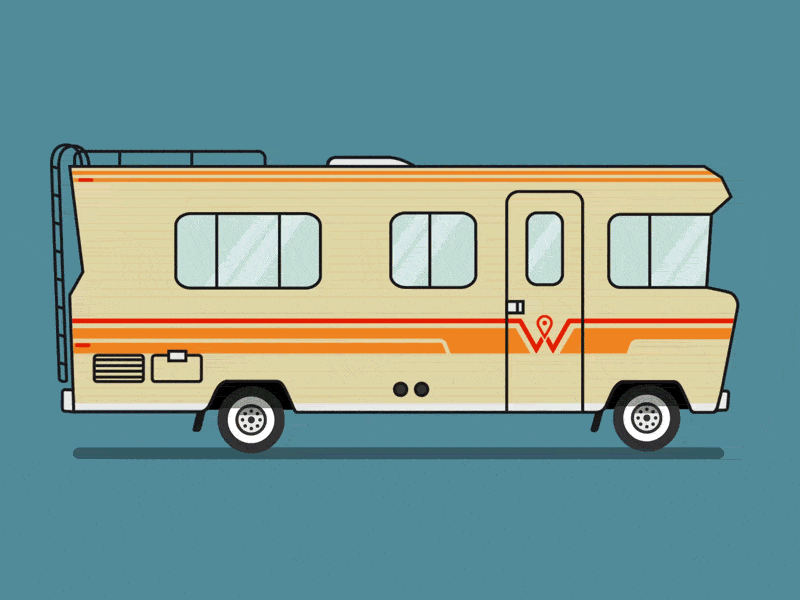 [GIF] Winnebago Rebrand Illustrations by Jake Lunde on Dribbble