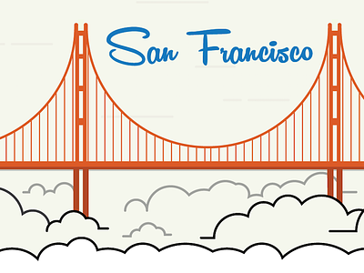 San Francisco bay area bridge california clouds fog golden gate bridge infographic san fran san francisco script sfo