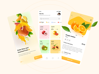 Fruit shop. app app design branding design typography ui ux