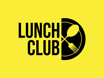 Lunch Club design illustration logo typography vector