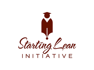 Starting Lean Initiative branding design illustration logo typography vector