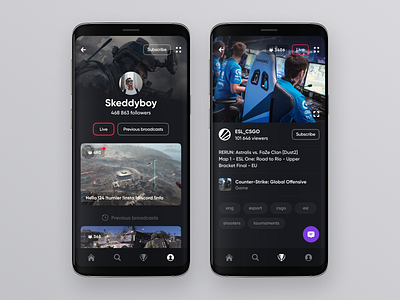 Twitch redesign app concept app concept design figma illustration interface ios mobile typography ui ux