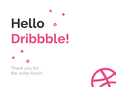 Hello Dribbble! debut design firstpost hello thankyou