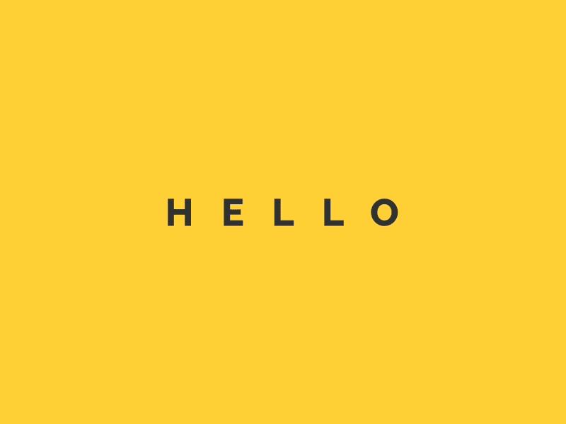 Hello 365daysofsomething day001 debut design gif hello personalproject