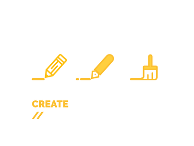 Create 365daysofsomething create day014 design icon minimal tools yellow