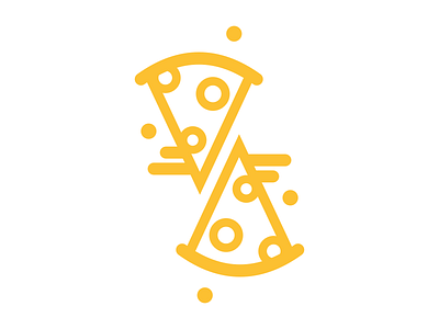 Cheesy Pizza 365daysofsomething cheese day019 icon minimal pizza yellow