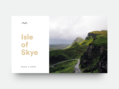 Isle of Skye card design graphic minimal travel type
