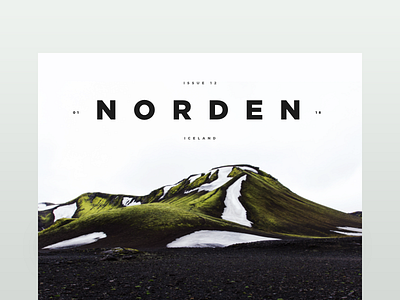 Norden design graphic iceland minimal travel type