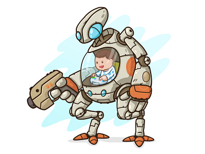 Mech baby baby control character mech robot