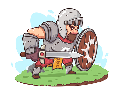 Swordsman armor character shield soldier sword swordsman warrior
