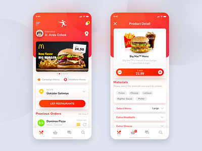 Yemeksepeti App Redesign app application ui concept delivery design food mobile order ui yemeksepeti