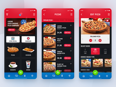 Domino’s Pizza App app concept delivery design dominos food iphone x mobile pizza ui