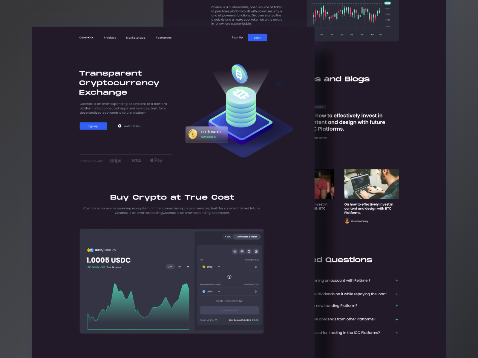 Cosmo Exchange Concept Design by Interactx on Dribbble
