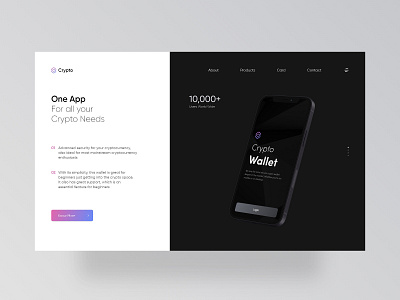 Crypto Wallet Concept Design banking crypto crypto currency crypto wallet digital wallet financial homepage design homepage ui homepage ux interactx ixds profile trading ui design user wallet walletapp web app web design website ui