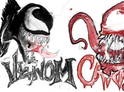 Venom vs. Carnage animation character graphic design illustration