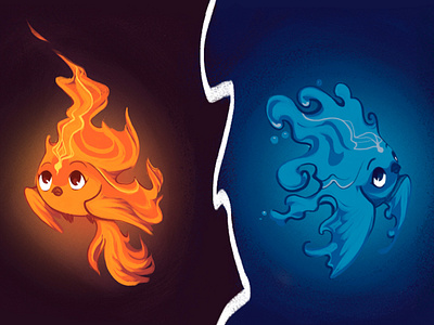 Fire and Water elementals