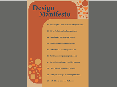 Personal design manifesto design graphic design identity lifestyle manifesto personality typography visual communication