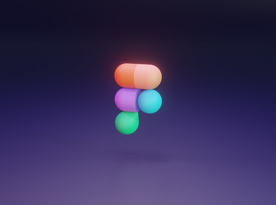 Figma Logo in 3D 3d branding logo