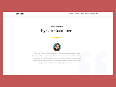 Testimonials adobe xd branding concept customer design landing recommendation red services spa testimonial testimonials ui ux web design website