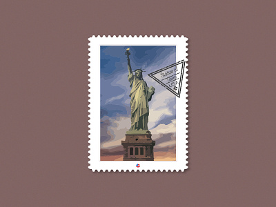 Statue of Liberty Stamp adobe xd branding design liberty statue logo nft stamp ui usa ux