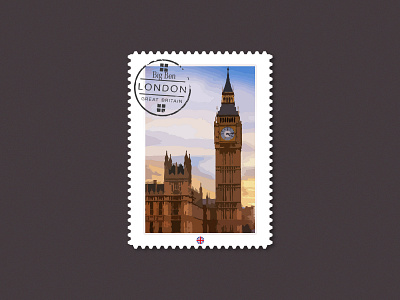 Big Ben Clock Stamp