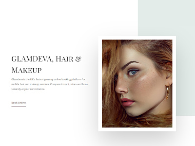 Hair & Makeup Landing adobe xd branding design hair home homepage landing makeup saloon ui ux