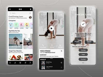 Fitness App UI adobexd app app design app ui design fitness fitness app ui ui design ux design workout