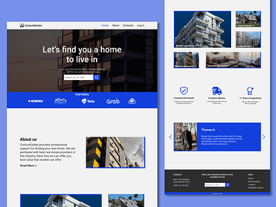 Real Estate App Landing Page