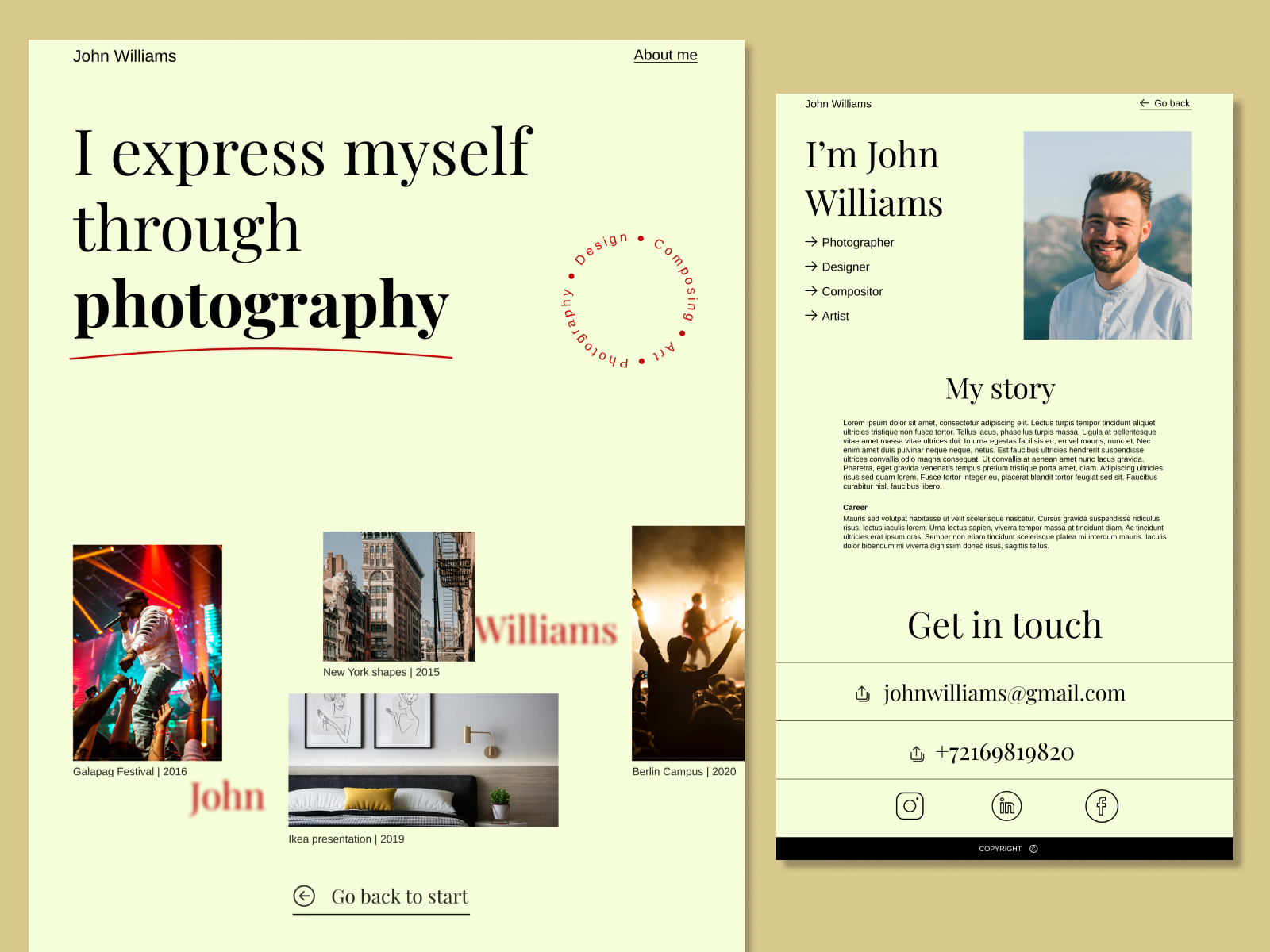 Portfolio Landing Page Design by Rokas on Dribbble