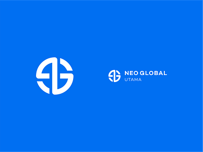 Neo Global Utama globe icon identity line logo mark rounded