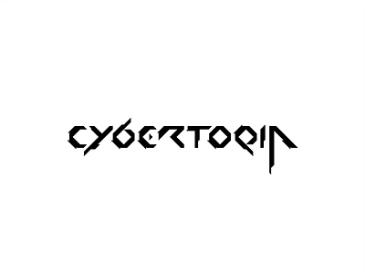 Cybertopia custom cyber esports festival futuristic tech typography