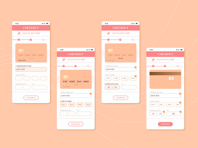 Credit card checkout app credit card daily ui design figma mobile phone ui ux
