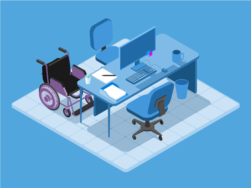 Accessible Office illustration isometry accessibility