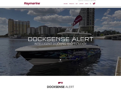 Raymarine DockSense Alert animation design greensock gsap3 html landing page scroll scrolltrigger ux