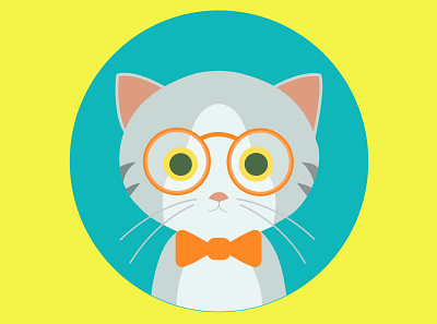 Cat adobe animal branding cat design graphic design illustration logo profile profilepicture vector