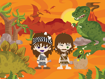 VivoStars – Prehistoric Avatar Characters avatar design character design illustration