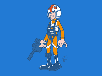 Star Wars: Luke X-Wing pilot character design personal illustration