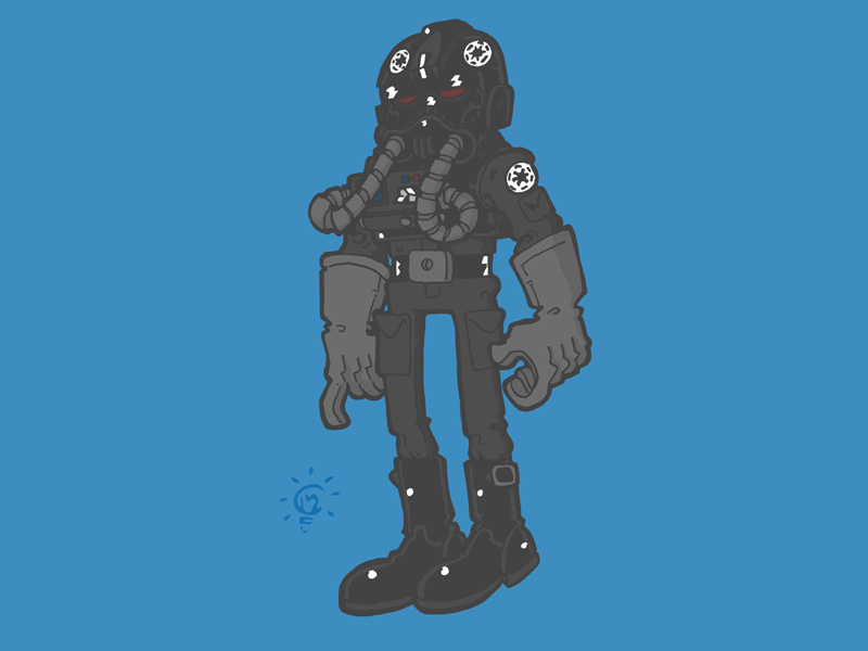 Star Wars: Imperial Tie Pilot character design personal illustration
