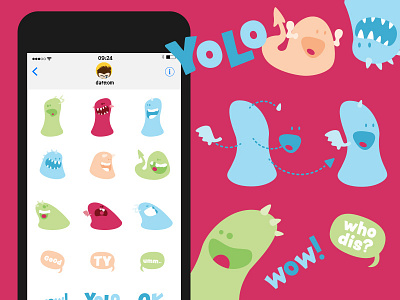 Build-a-blob iOS iMessage stickers