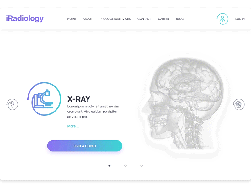 iRadiology color design help interface magnetic resonance imaging medicine mri page services ui ux x ray