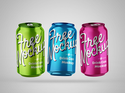 Free Drink Can Mockup PSD Templates Set beverage bottle mockup branding can mockup design drink can free branding free mockup free psd freebie mockup mockup template mockups packaging packaging mockup soda