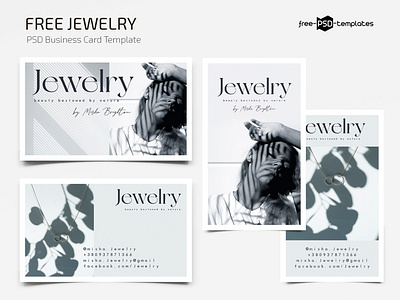 Free Jewelry Business Card PSD Template