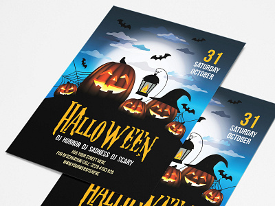 Free Halloween Flyer PSD Template all saints eve design event flyer flyer template free download free flyer free flyers free psd freebie halloween halloween eve halloween flyer halloween invitation halloween party happy halloween illustration party flyer