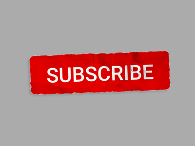 Youtube Subscribe Button Element after effects animation branding clean design download elements flat gif illustration minimal motion paper red stop motion typography ui ux video youtube