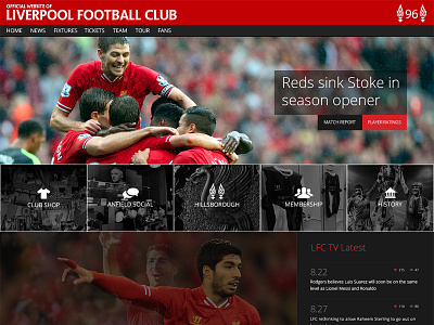 Liverpool FC Site re-design