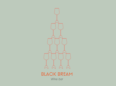 Black Bream branding design illustration